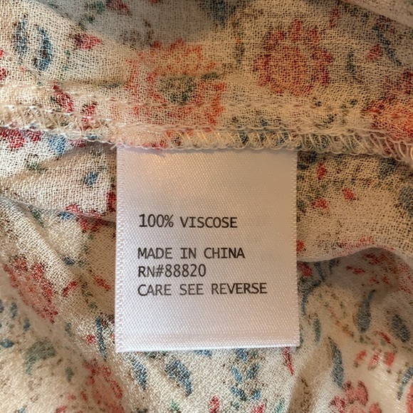 CYNTHIA ROWLEY Floral Sleeveless Blouse Medium - Picture 6 of 7